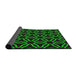 Thickness of Patterned Black Novelty Rug, pat556