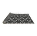 Thickness of Patterned Dark Gray Novelty Rug, pat558