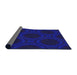 Thickness of Patterned Earth Blue Novelty Rug, pat56