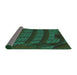 Thickness of Patterned Dark Forest Green Novelty Rug, pat560