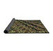 Thickness of Patterned Copper Green Novelty Rug, pat562