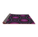 Thickness of Patterned Purple Novelty Rug, pat57