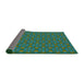 Thickness of Patterned Light Sea Green Novelty Rug, pat574