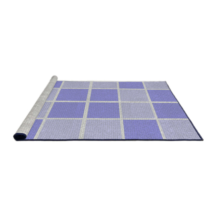 Serging Thickness of Machine Washable Transitional Periwinkle Purple Rug, wshpat578