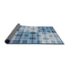 Thickness of Patterned Jeans Blue Novelty Rug, pat579