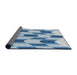 Thickness of Patterned Coral Blue Novelty Rug, pat581