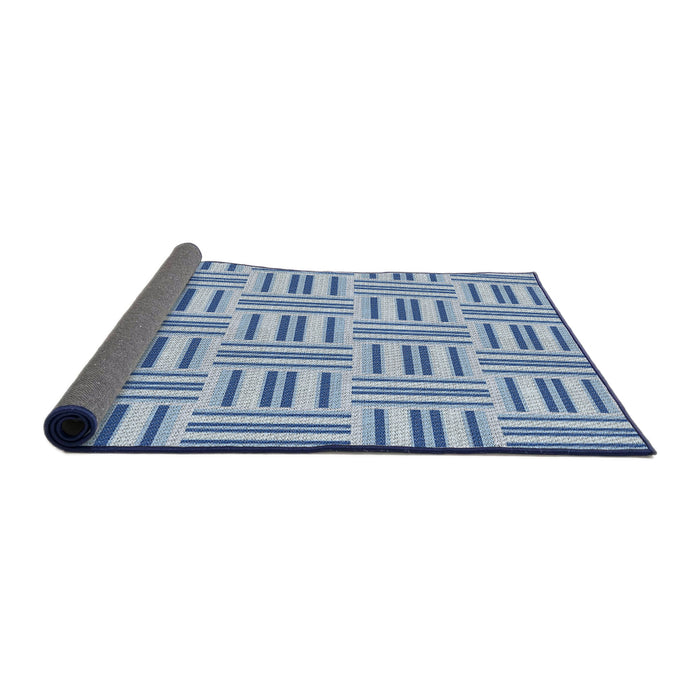 Thickness of Patterned Sea Blue Novelty Rug, pat585