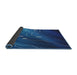 Thickness of Patterned Cobalt Blue Novelty Rug, pat587