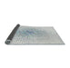 Thickness of Patterned Silver Gray Novelty Rug, pat591