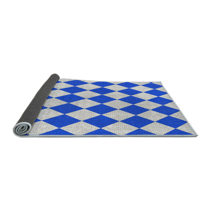 Thickness of Patterned Blue Novelty Rug, pat593