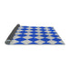 Thickness of Patterned Blue Novelty Rug, pat593