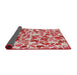 Thickness of Patterned Red Novelty Rug, pat6