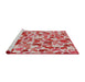 Serging Thickness of Machine Washable Transitional Red Rug, wshpat6