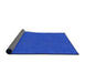 Thickness of Patterned Blue Novelty Rug, pat601