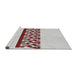 Serging Thickness of Machine Washable Transitional White Smoke Rug, wshpat611