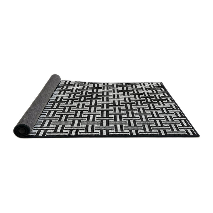 Thickness of Patterned Mid Gray Novelty Rug, pat616