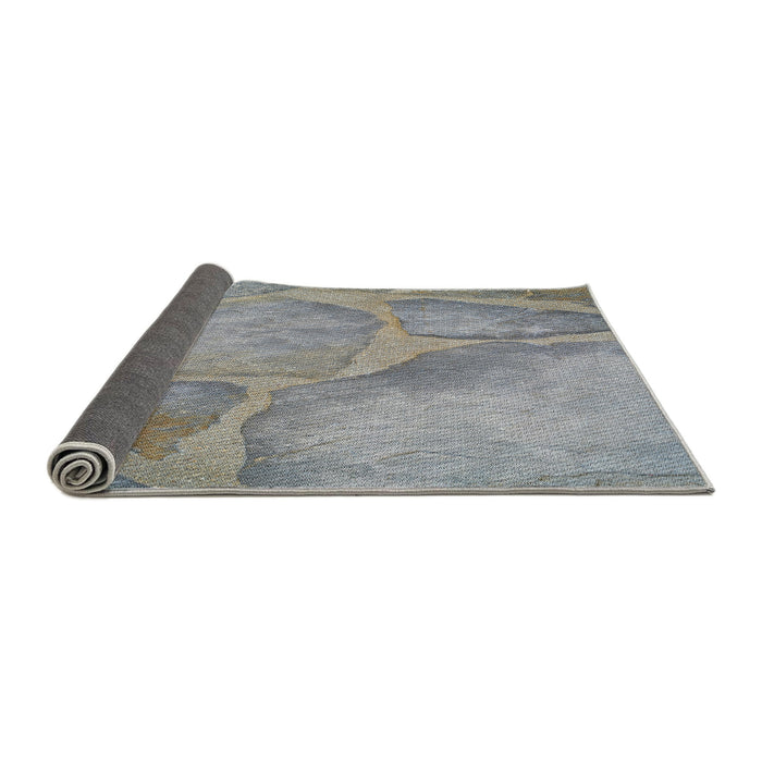 Thickness of Patterned Silver Gray Novelty Rug, pat622