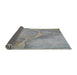 Thickness of Patterned Silver Gray Novelty Rug, pat622