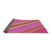 Thickness of Patterned Pink Novelty Rug, pat636