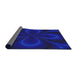 Thickness of Patterned Earth Blue Novelty Rug, pat64