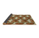 Thickness of Patterned Saddle Brown Novelty Rug, pat652