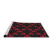 Serging Thickness of Machine Washable Transitional Red Rug, wshpat661