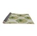 Thickness of Patterned Dark Green Novelty Rug, pat664