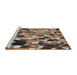 Serging Thickness of Machine Washable Transitional Bakers Brown Rug, wshpat675