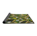 Thickness of Patterned Avocado Green Modern Rug, pat677