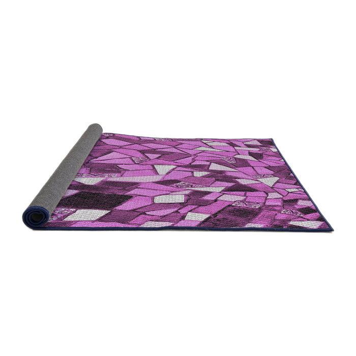 Thickness of Patterned Violet Purple Modern Rug, pat678