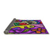 Thickness of Patterned Rose Purple Modern Rug, pat68