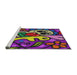 Serging Thickness of Machine Washable Transitional Rose Dust Purple Rug, wshpat68