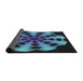 Thickness of Patterned Mid Gray Novelty Rug, pat683