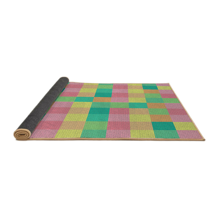 Thickness of Patterned Copper Red Pink Novelty Rug, pat684