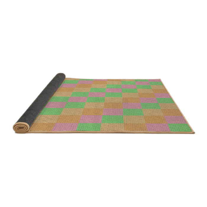 Thickness of Patterned Green Novelty Rug, pat685