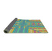 Thickness of Patterned Light Green Modern Rug, pat688