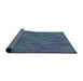 Thickness of Patterned Blue Novelty Rug, pat69