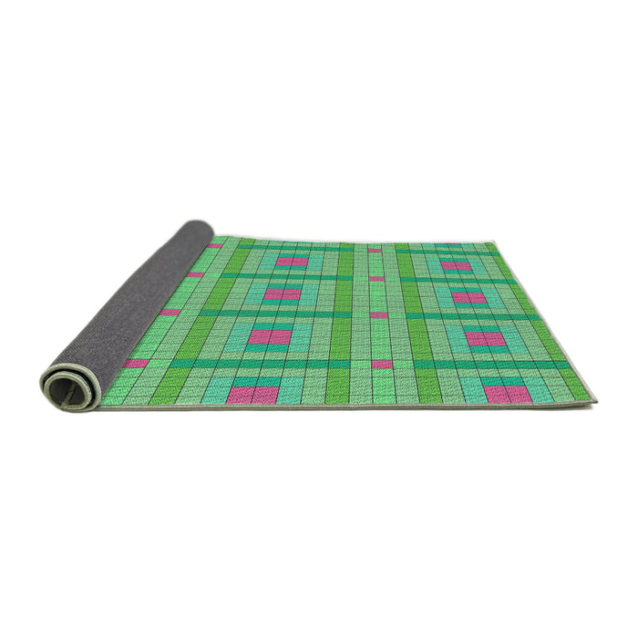 Thickness of Patterned Lime Mint Green Novelty Rug, pat690