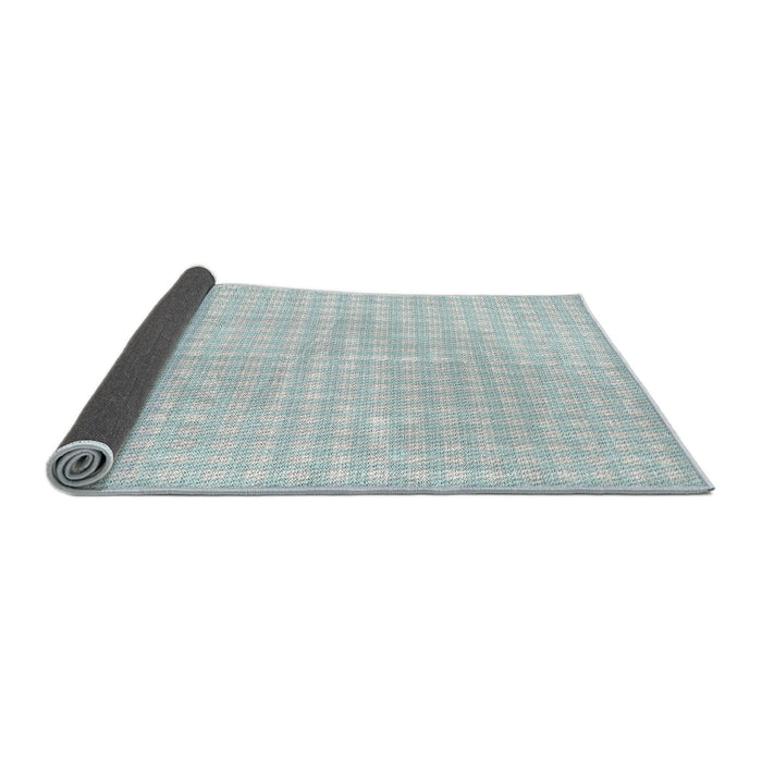 Thickness of Patterned LightCyan Blue Novelty Rug, pat691