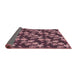 Thickness of Patterned Blush Red Pink Novelty Rug, pat697