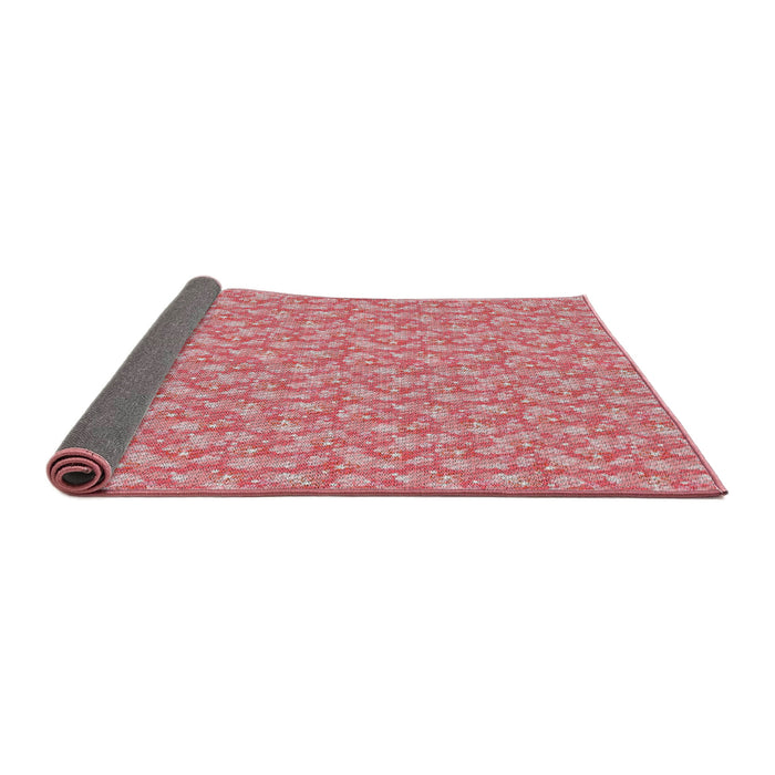 Thickness of Patterned Pastel Pink Novelty Rug, pat698