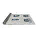 Thickness of Patterned Silver Gray Novelty Rug, pat699