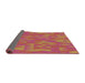 Thickness of Patterned Mango Orange Modern Rug, pat70