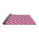 Thickness of Patterned Deep Pink Novelty Rug, pat706