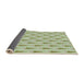 Thickness of Patterned Khaki Green Novelty Rug, pat710