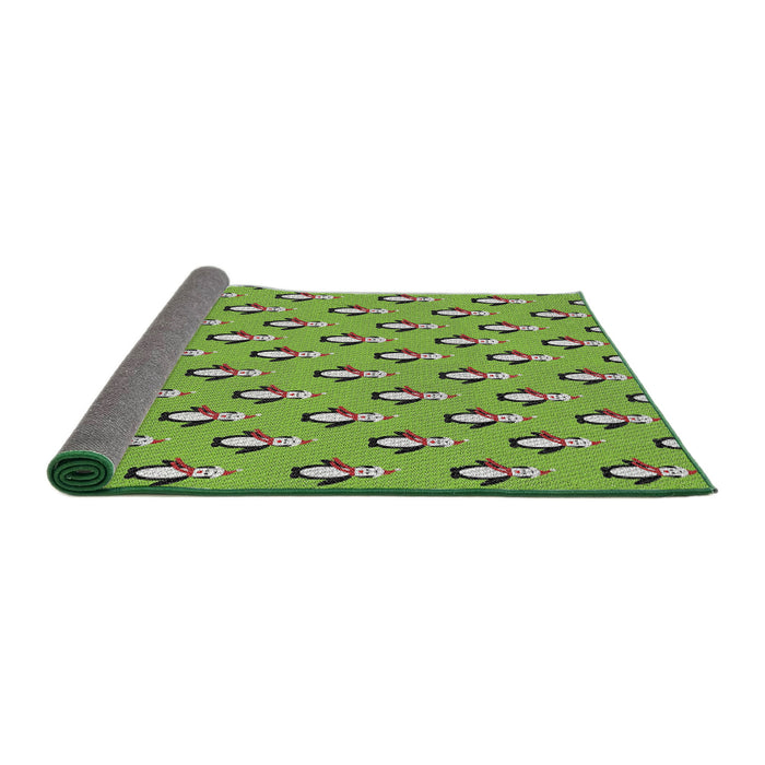 Thickness of Patterned Seaweed Green Novelty Rug, pat712