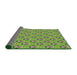 Thickness of Patterned Seaweed Green Novelty Rug, pat712