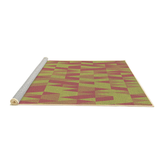 Serging Thickness of Machine Washable Transitional Metallic Gold Rug, wshpat72