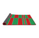 Thickness of Patterned Red Novelty Rug, pat720