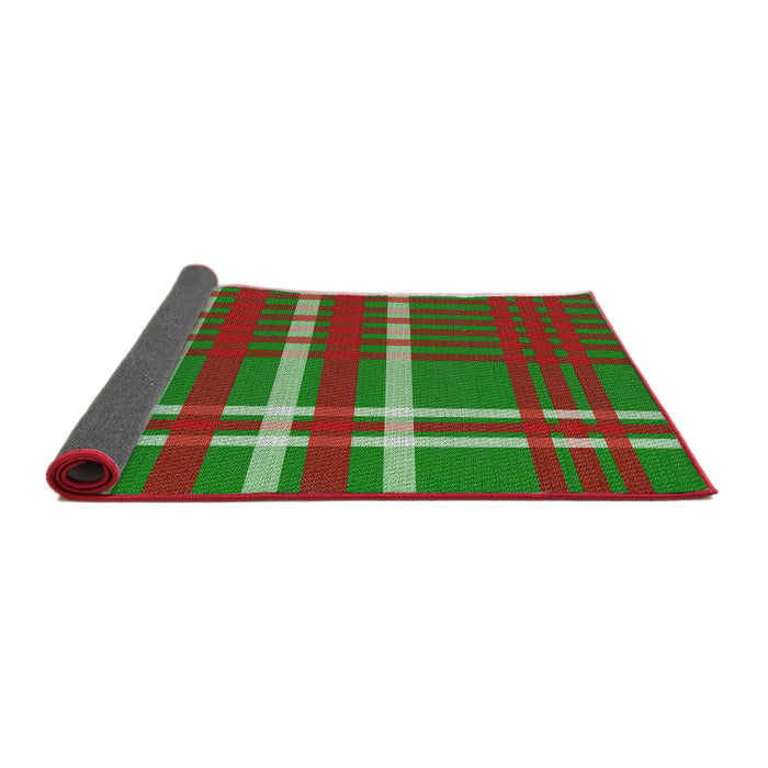 Thickness of Patterned Red Novelty Rug, pat721